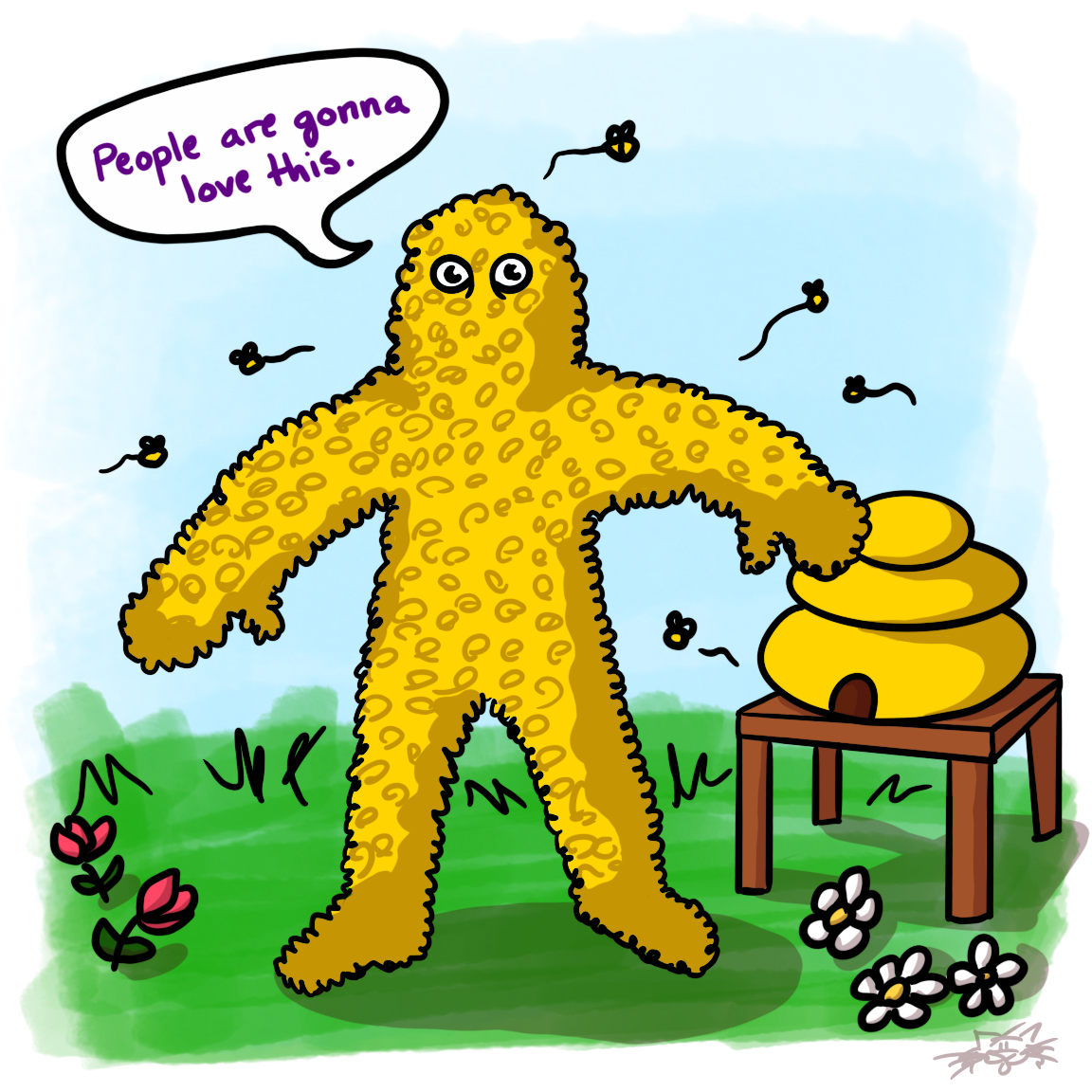 Aristaesu domesticating bees.